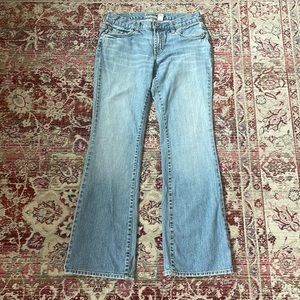 Low rise bootcut jeans